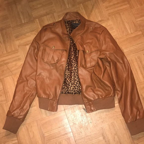 Brown leather jacket - Picture 1 of 1